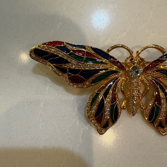 Camrose & Kross Vintage 90โs Jackie Kennedy Butterfly Brooch - Picture 6 of 10